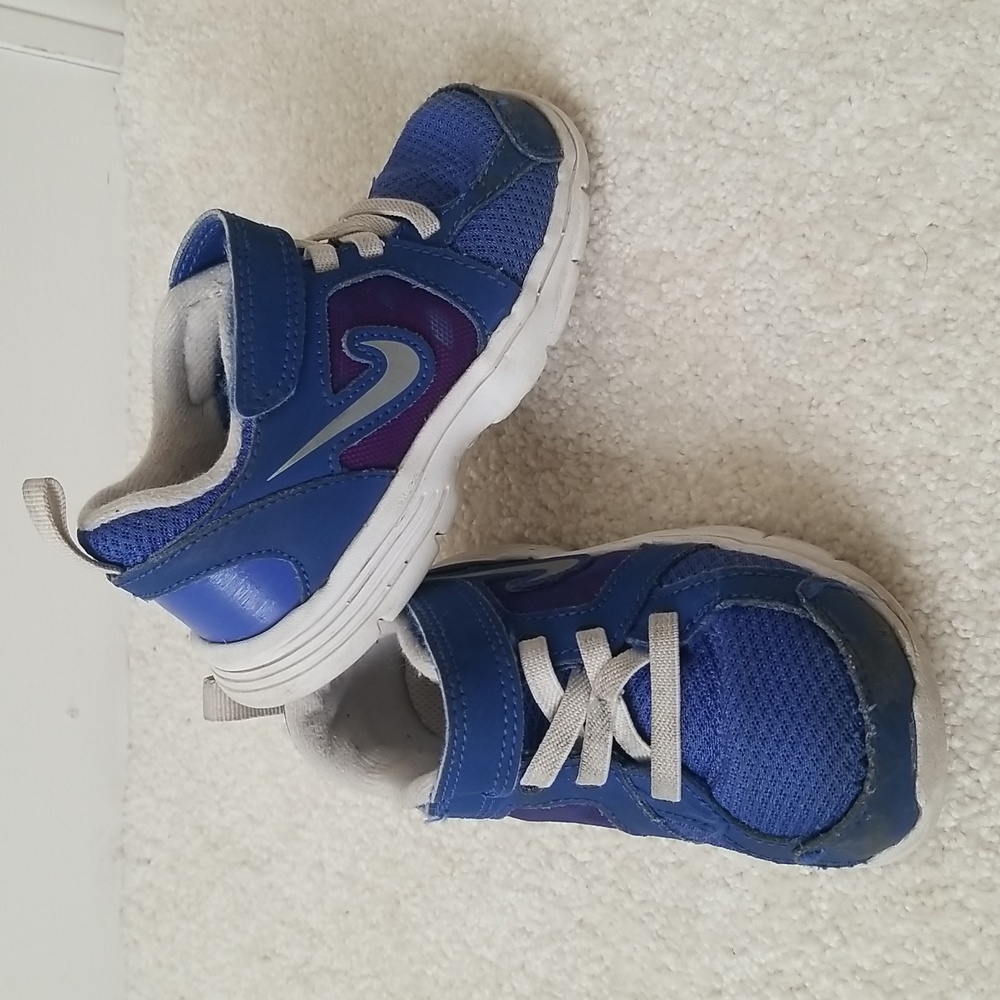 Nike Royal Blue Purple Sneakers Toddler Size 8